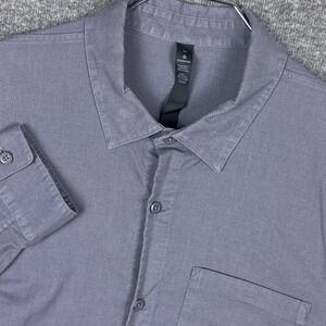 Lululemon Commission Shirt Mens Medium‎ Purple Long Sleeve Button Stretch Preppy